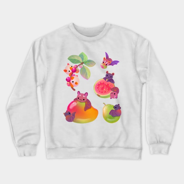 Fruit and bat Crewneck Sweatshirt by pikaole